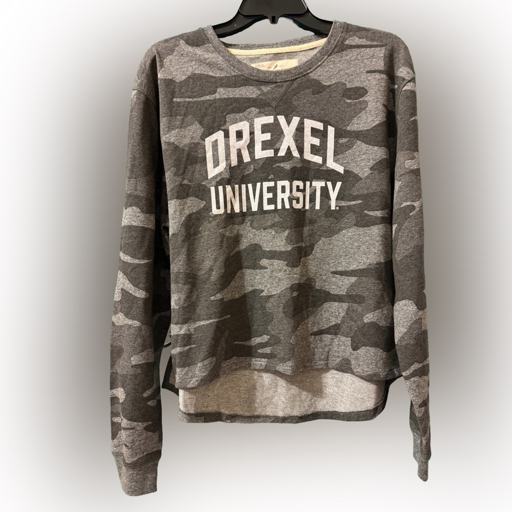 Drexel University League Women's Camo Sweatshirt, Large
